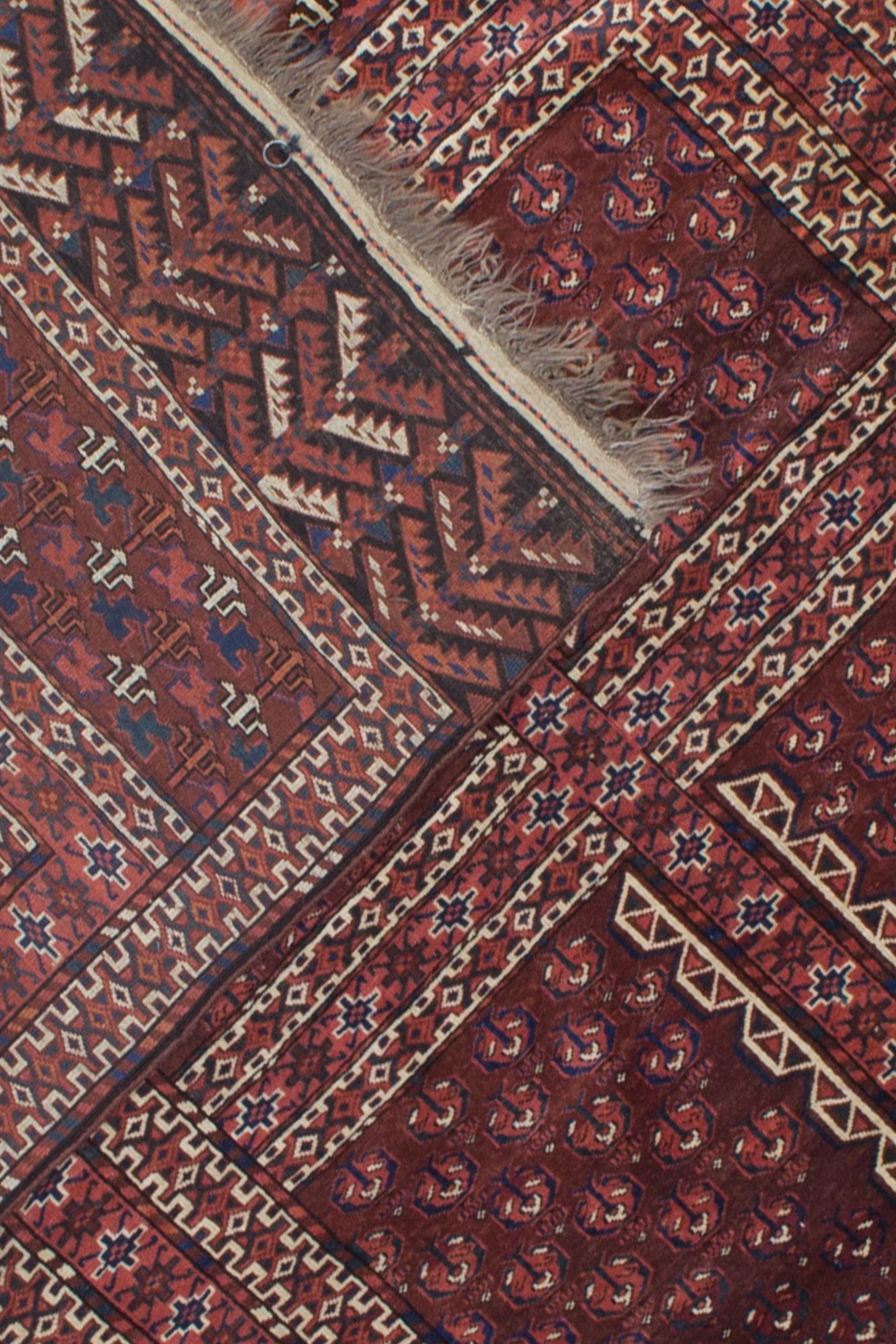 Tappeto Yomut Angesi. Turkestan Occidentale