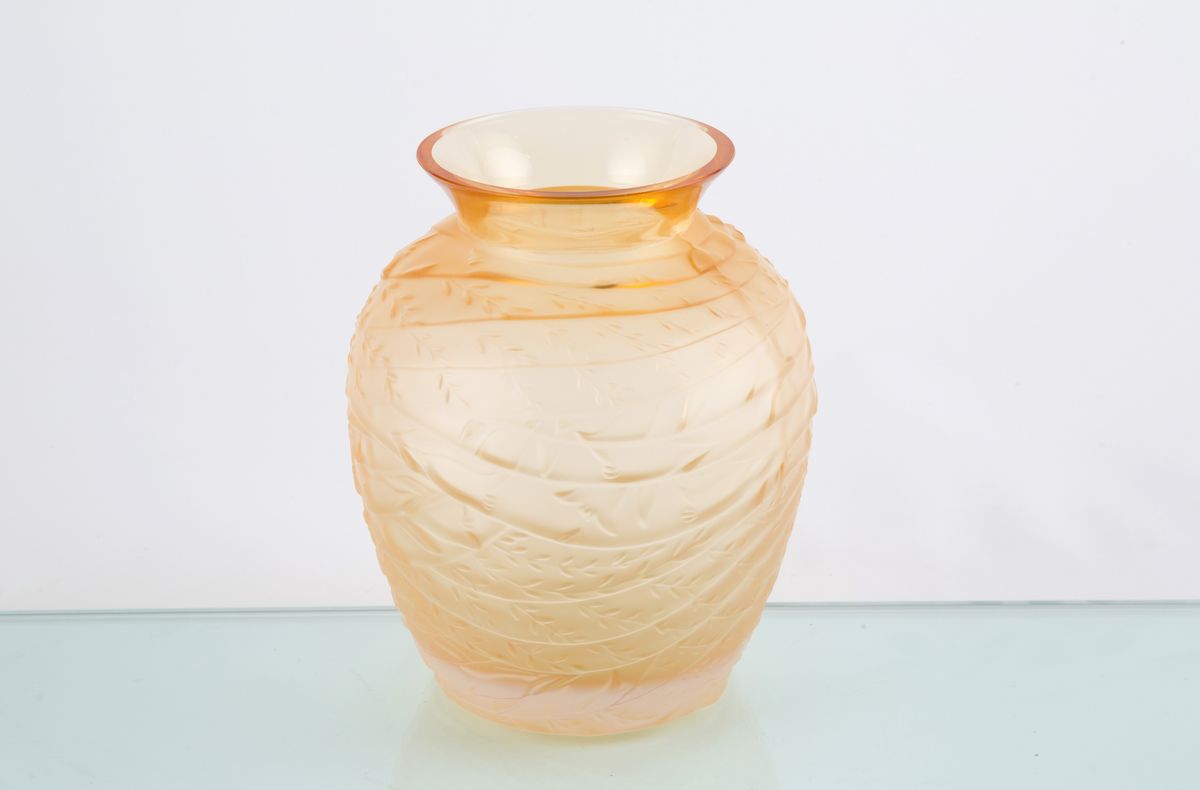 Vaso Arancione. Cristallerie De Haute Bretagne