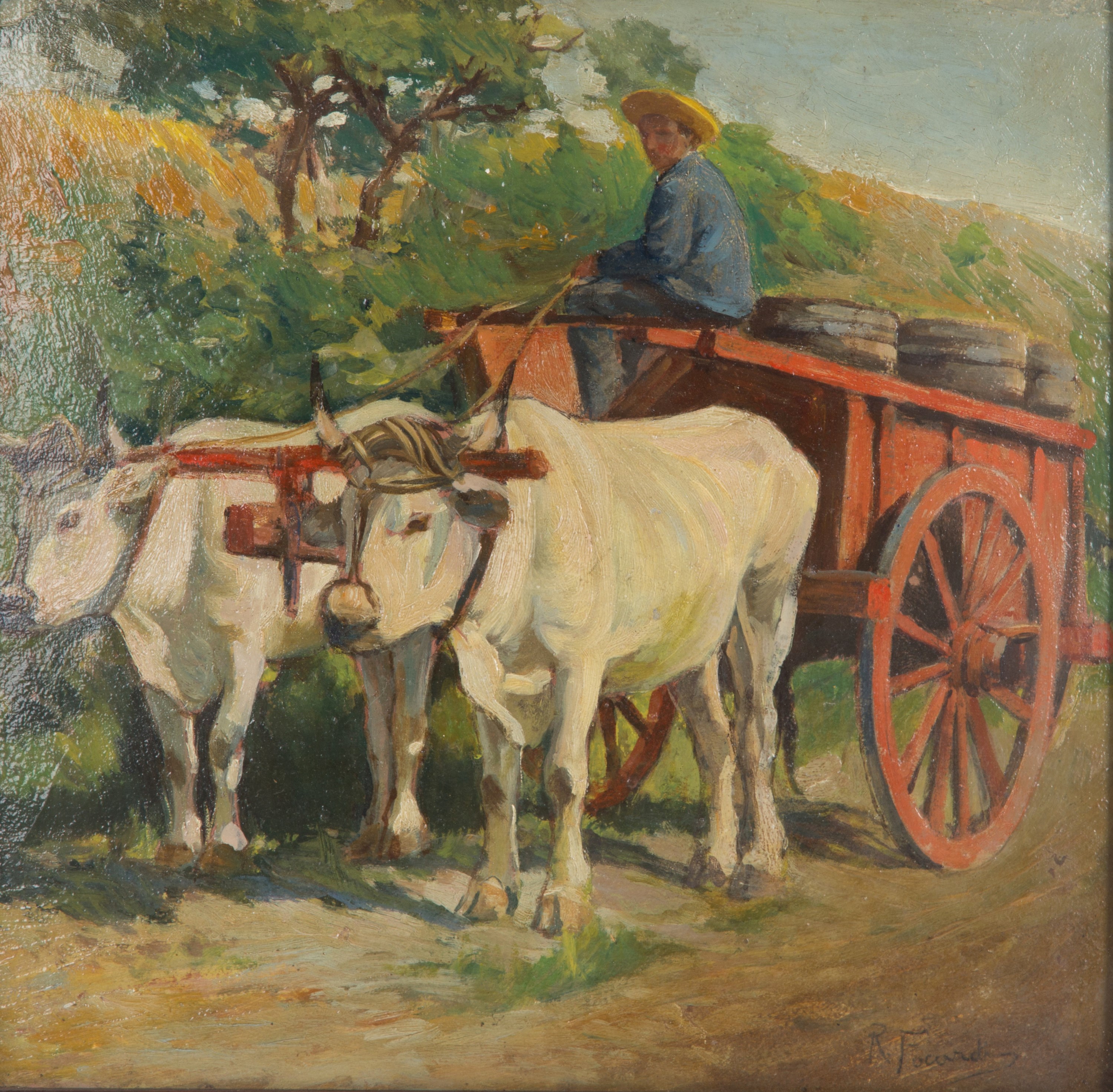 Dipinto "CARRO CON BUOI"