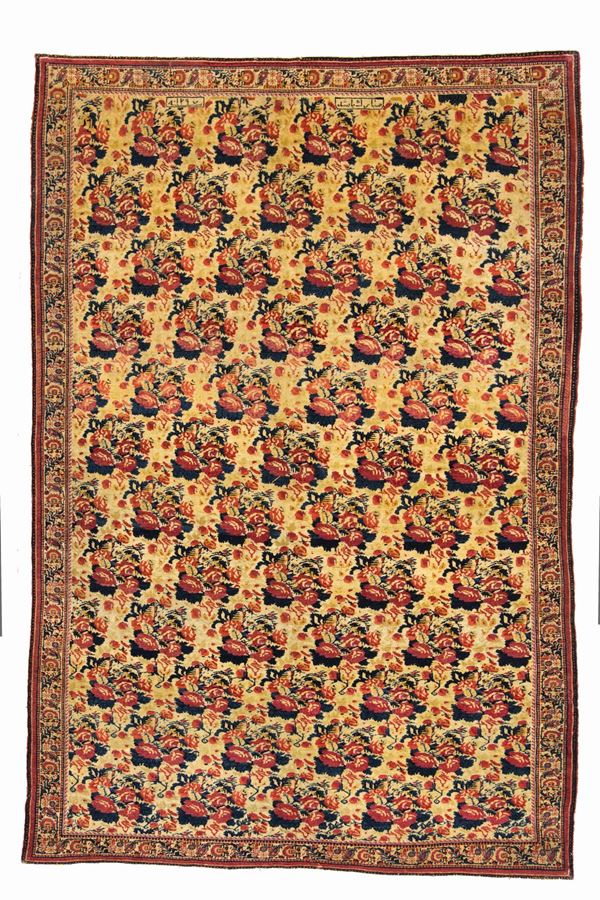 Tappeto Zil-i Sultan. Persia. Firmato e datato
