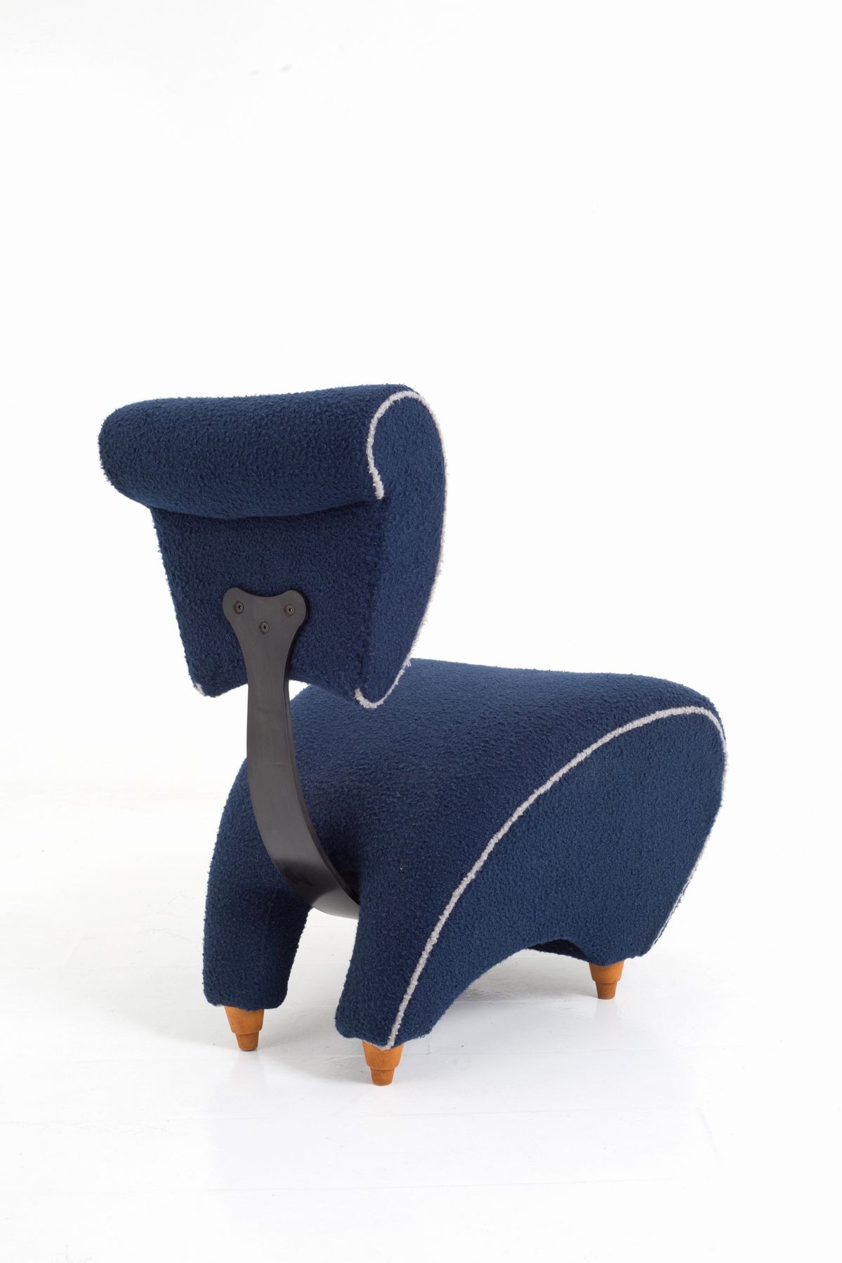 Jordan Mozer - Poltroncina in Lana Bouclé Blu