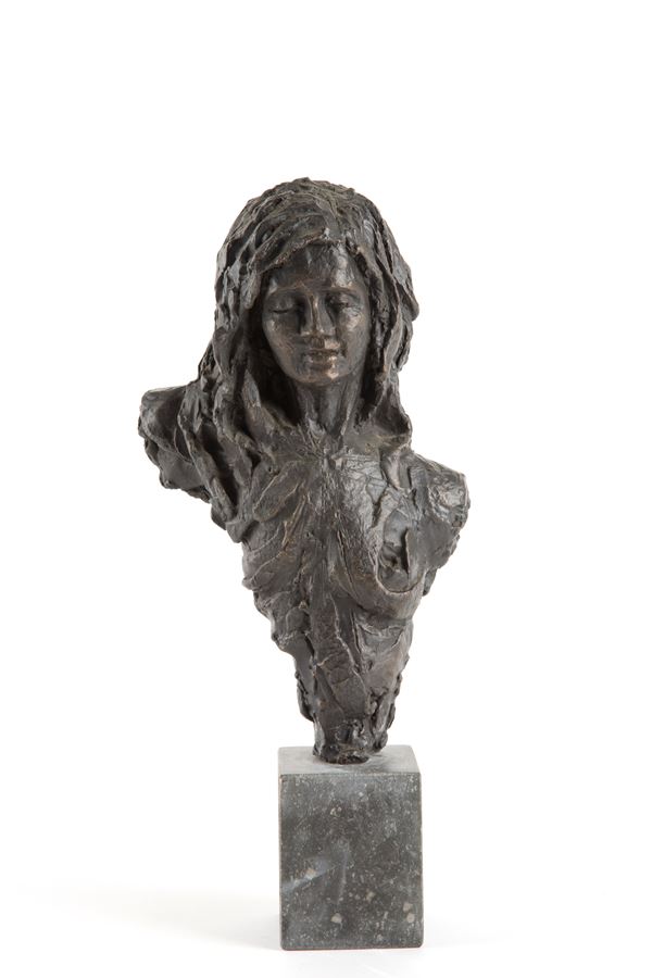 Bronze sculpture "BUST OF A WOMAN"
