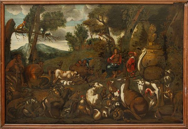 Painting "ORPHEUS ENCHANTS THE ANIMALS"
