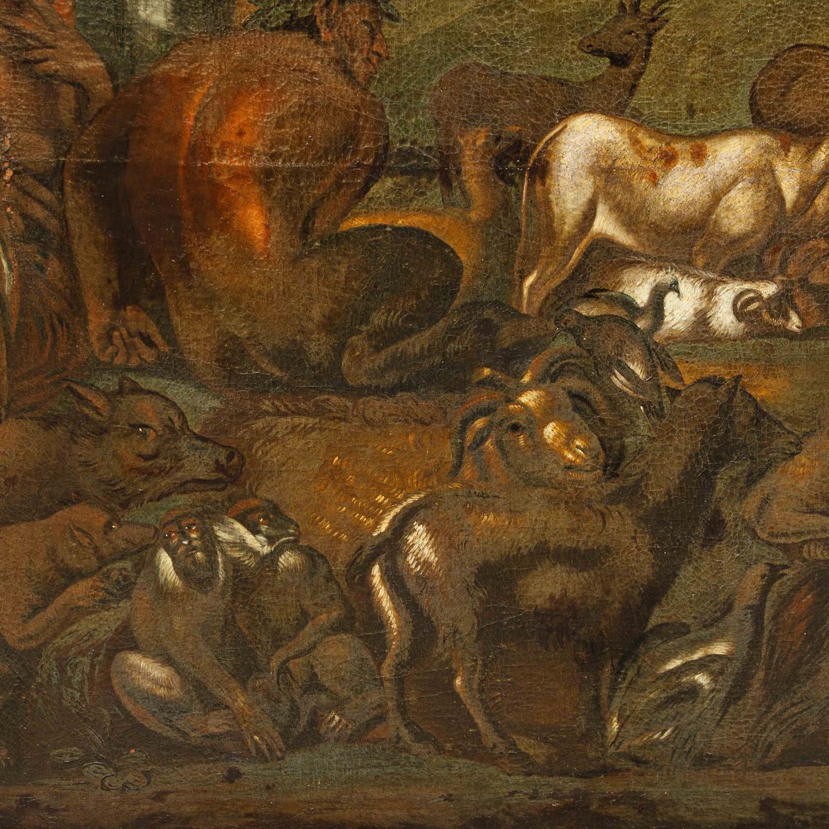 Dipinto "orfeo Incanta gli Animali"