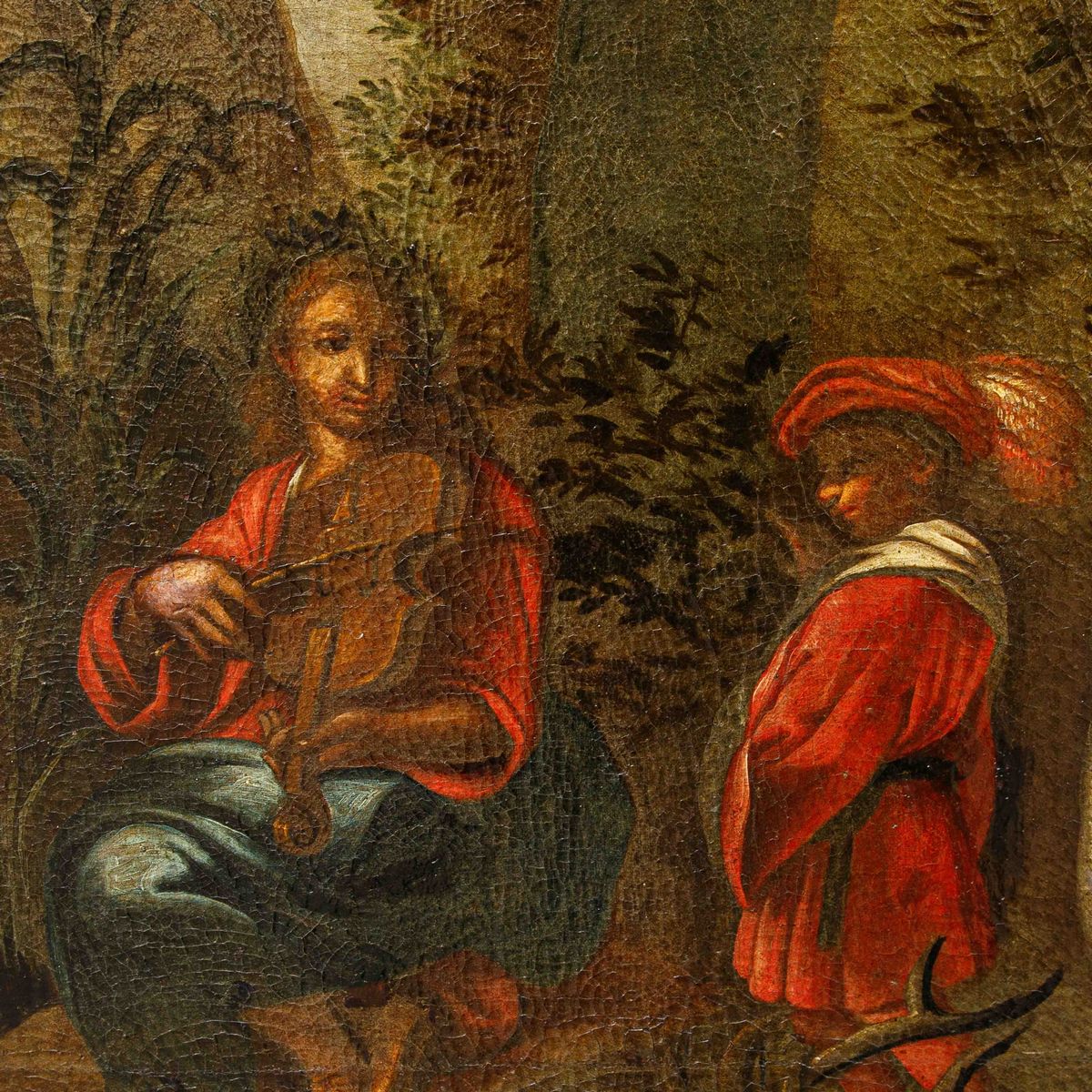 Dipinto "orfeo Incanta gli Animali"