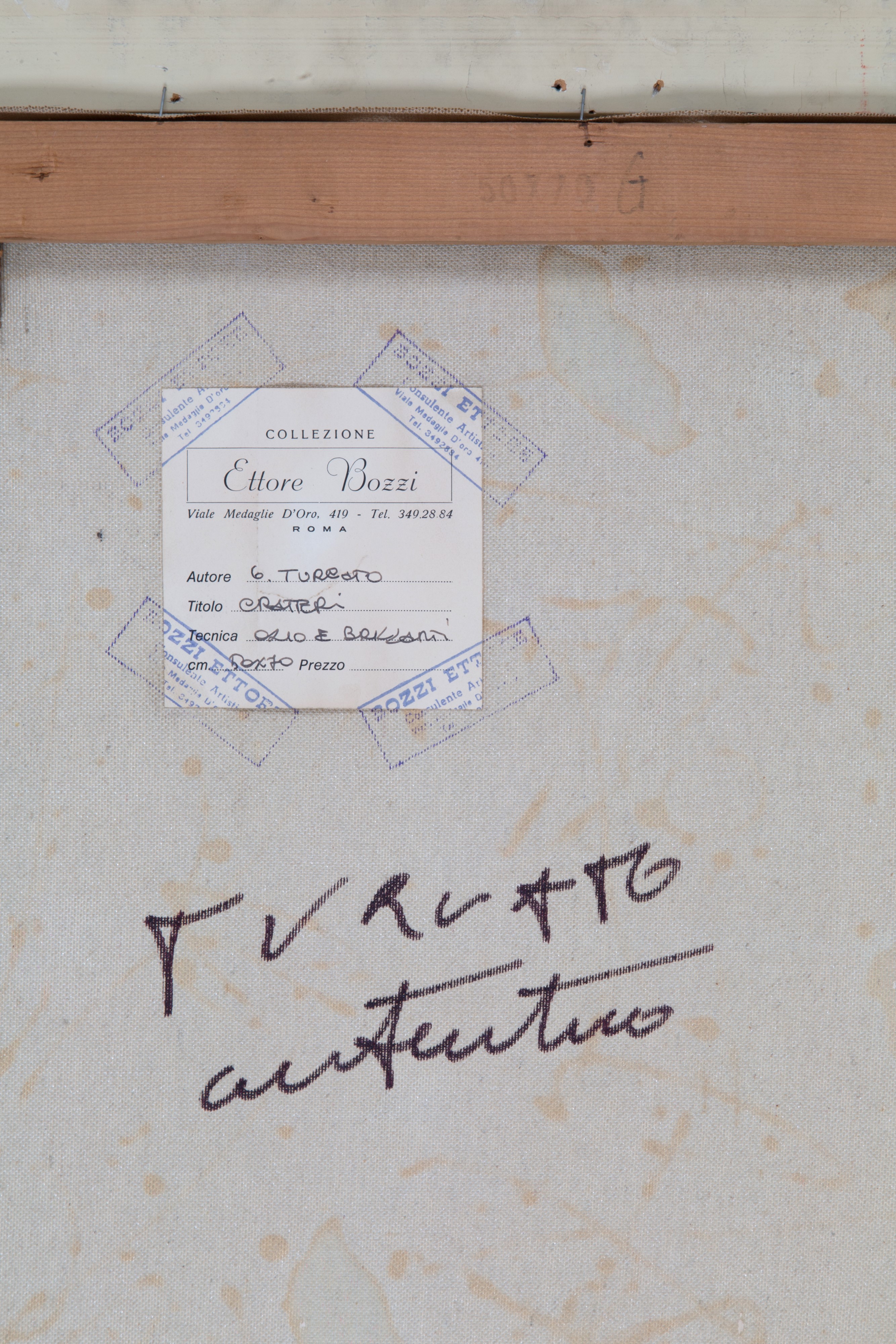 Giulio Turcato - Tecnica Mista "crateri"