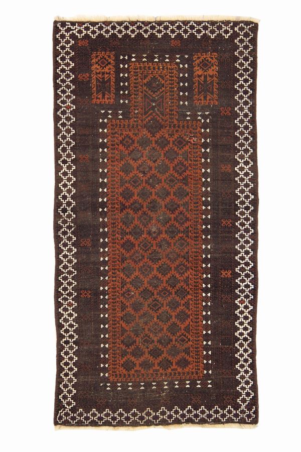 Tappeto Baluch disegno a preghiera. Persia