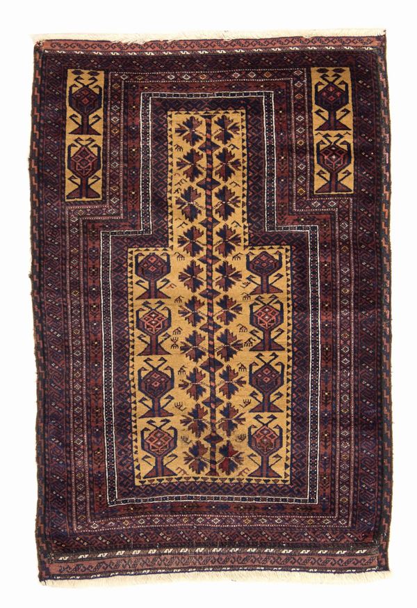Tappeto Baluch disegno a preghiera. Persia