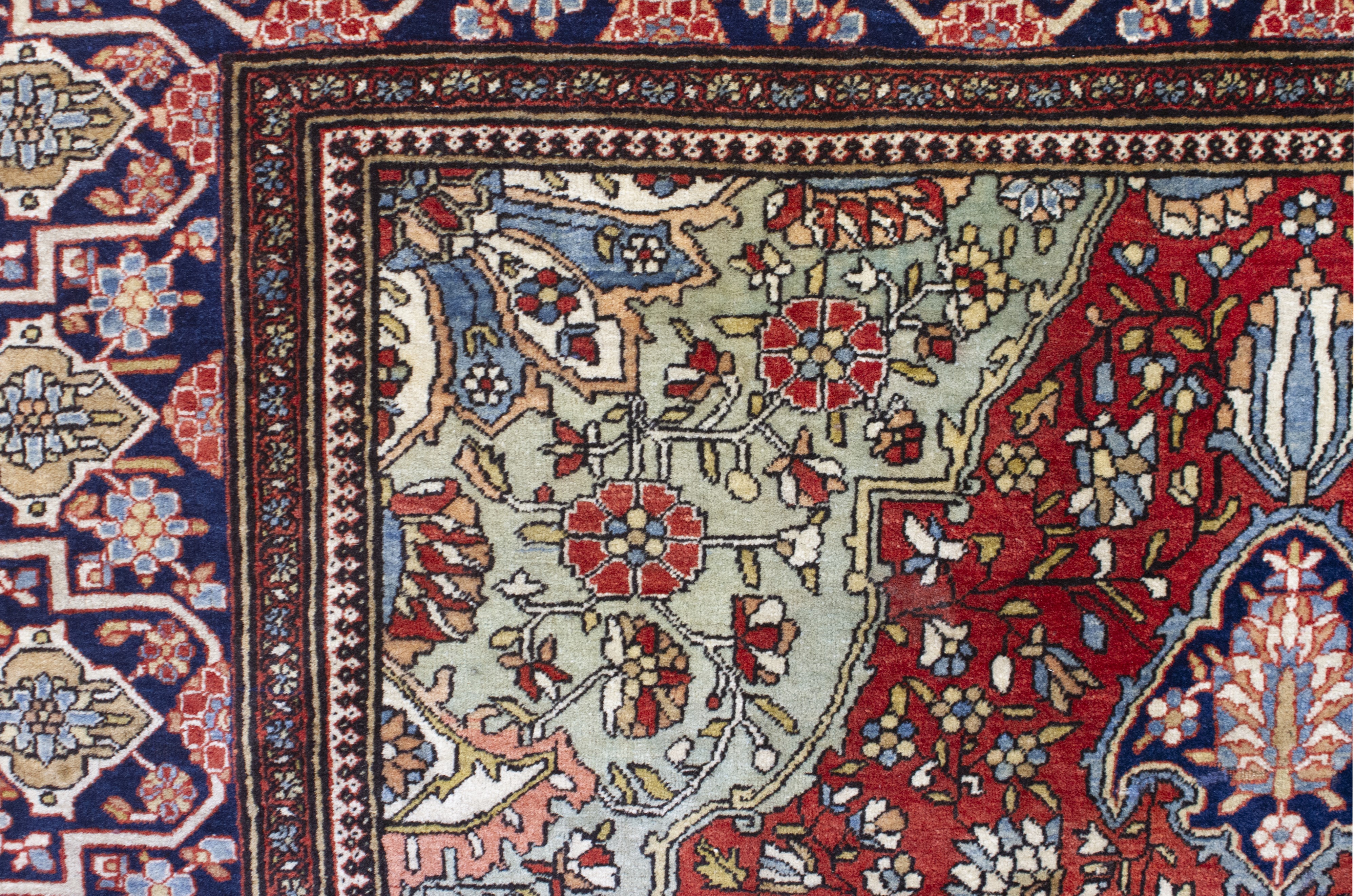 Tappeto Kashan Mohtashem, Persia, circa 1900, 203x128 cm