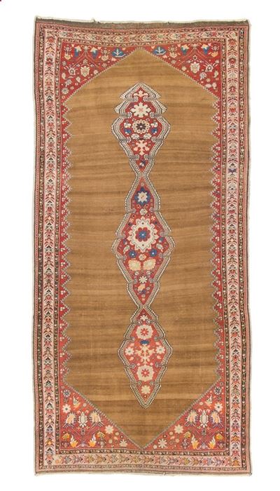 Tappeto Henegun persiano, fine XIX secolo, 338×165 cm ca.