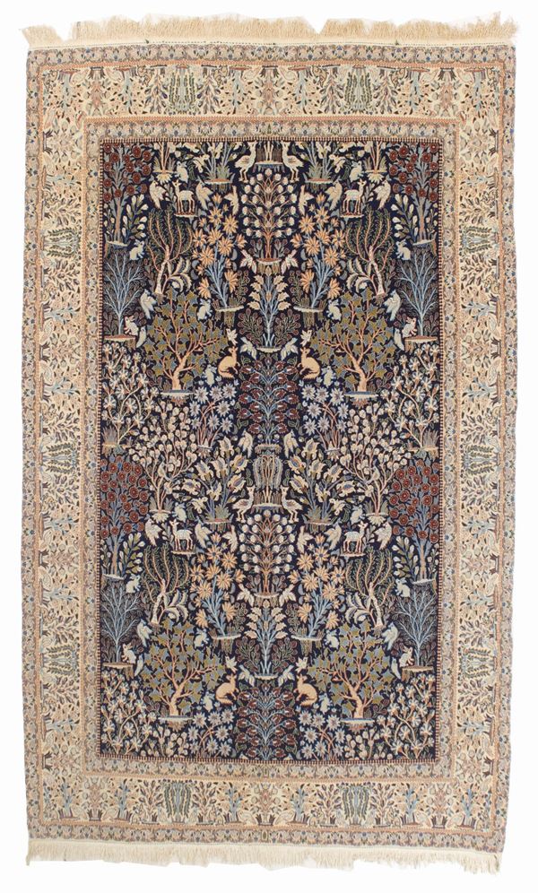 Tappeto Nain 4LA extra fine in lana e seta. Persia