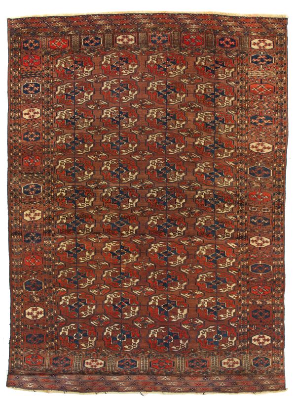 Tekkè main carpet. Turkestan Occidentale