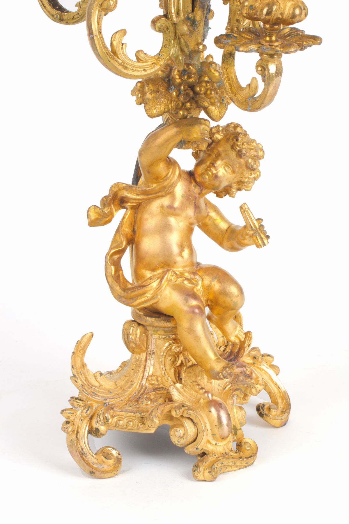 Coppia di candelabri in bronzo