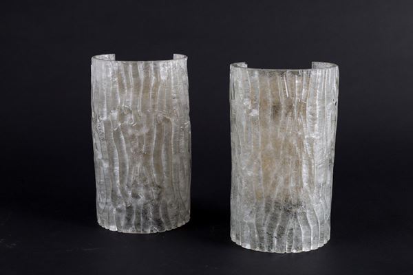 TONI ZUCCHERI - Coppia di applique corteccia per VENINI