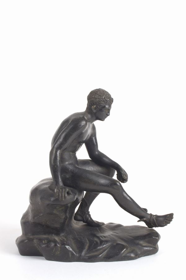 Bronze sculpture "HERMES AT REST"