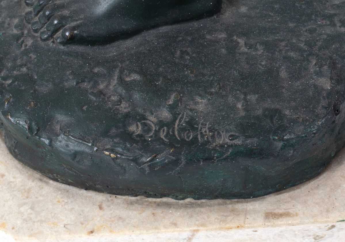 Annibale De Lotto - Scultura in Bronzo "ragazzo Morso dal Granchio"