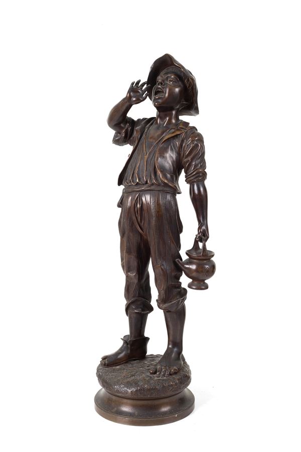 PAUL  DUBOIS - Bronze sculpture "THE WATER CARRIER"