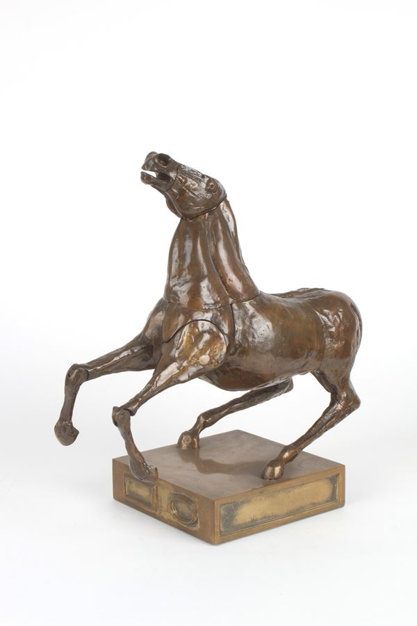 BRUNO CASSINARI,MIGUEL ORTIZ  BERROCAL - Scultura "IL CAVALLO 1973"