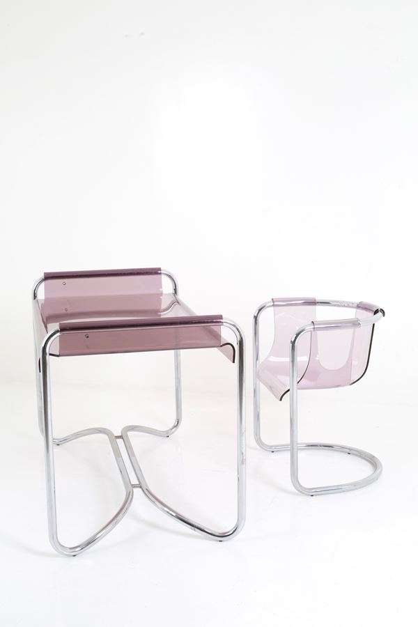 FABIO LENCI - Desk with chair for FORMES NOUVELLE