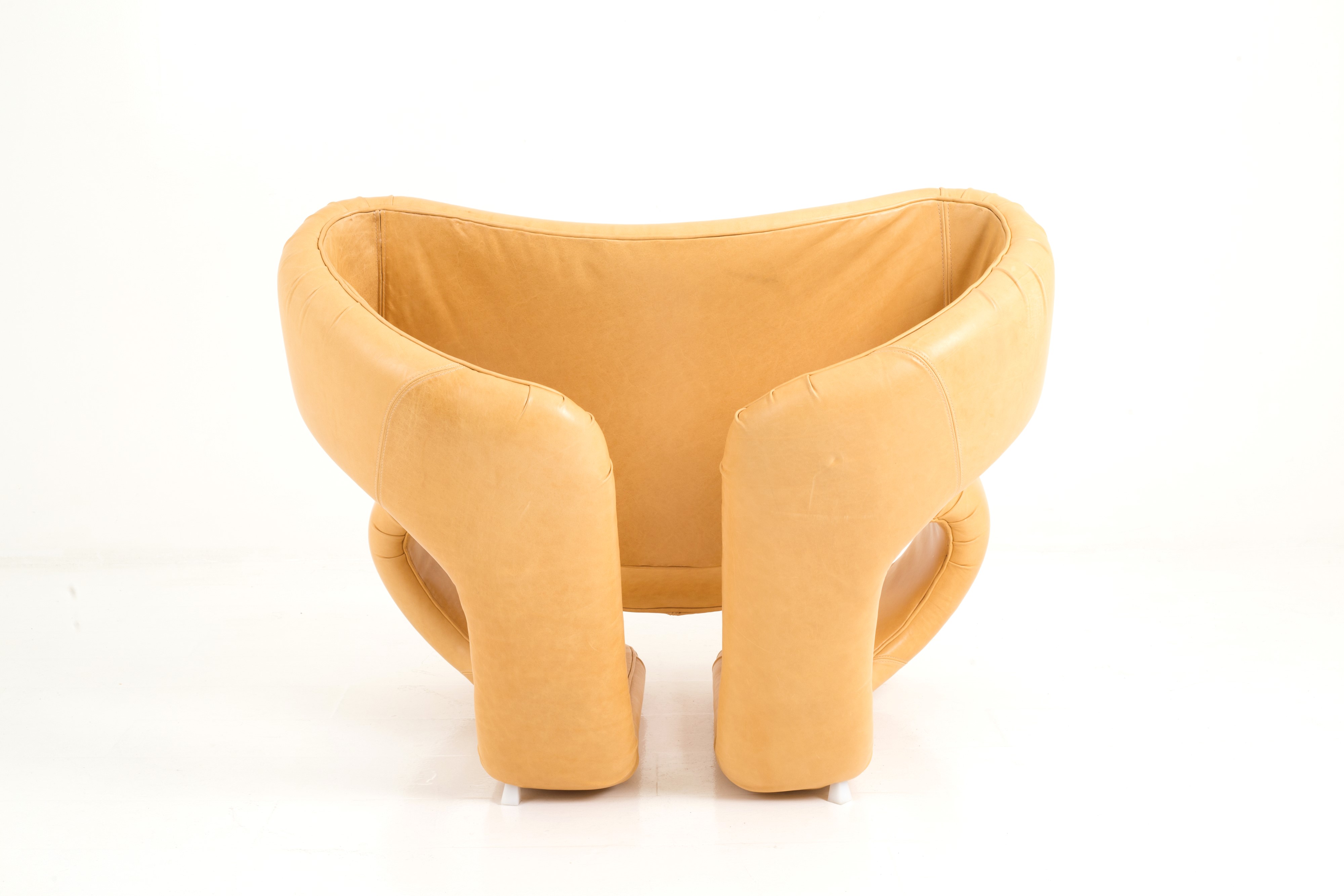 Vittorio Introini - Poltrona Scultura 190 con Poggiapiedi per Saporiti