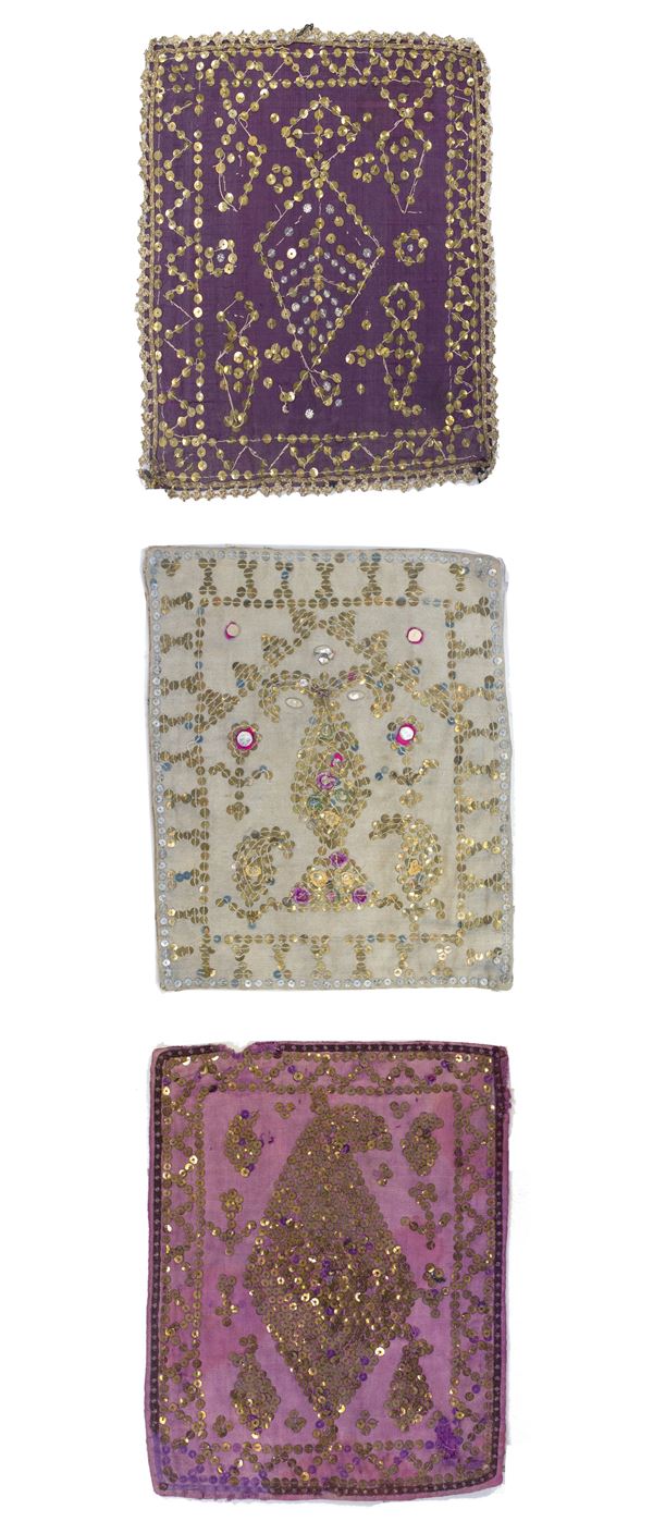 Three Poulak Duzi fabrics. Urumieh area. Persia