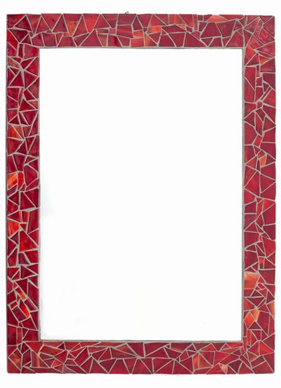 Specchio con Cornice Rossa