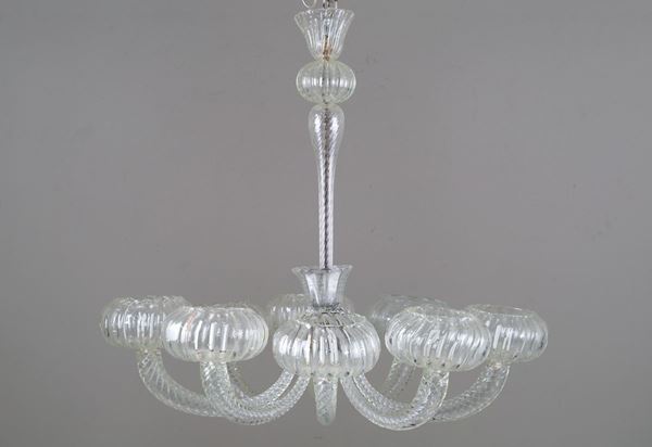 Eight light chandelier