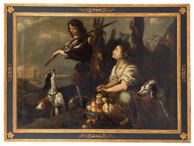 Dipinto "natura Morta con Personaggi"