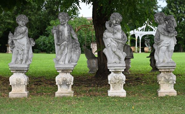Quattro sculture "PUTTI"