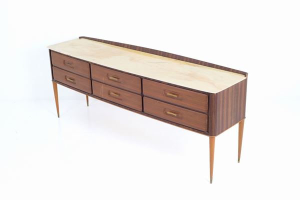 Sideboard con piano in onice