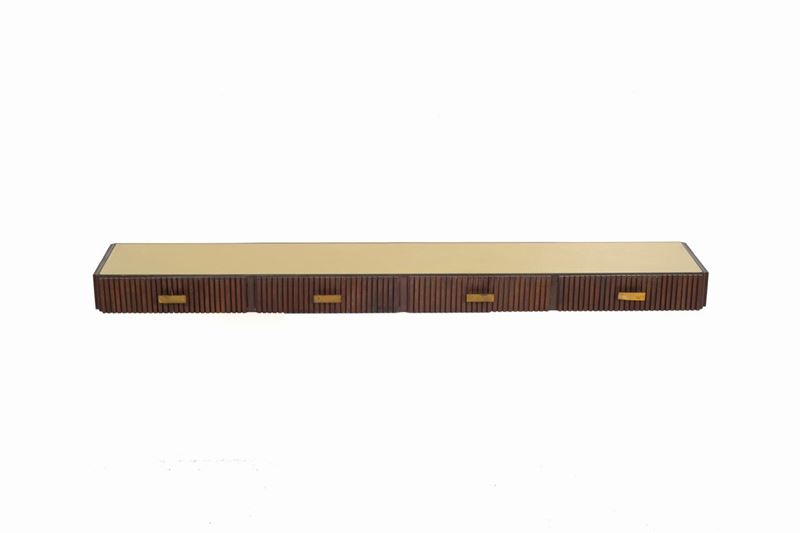 Consolle Pensile in Legno a Dentelli