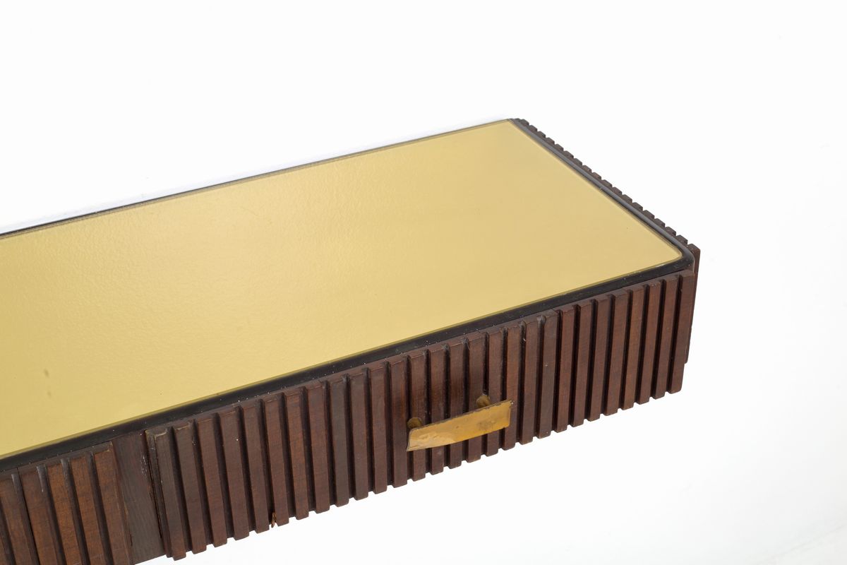 Consolle Pensile in Legno a Dentelli