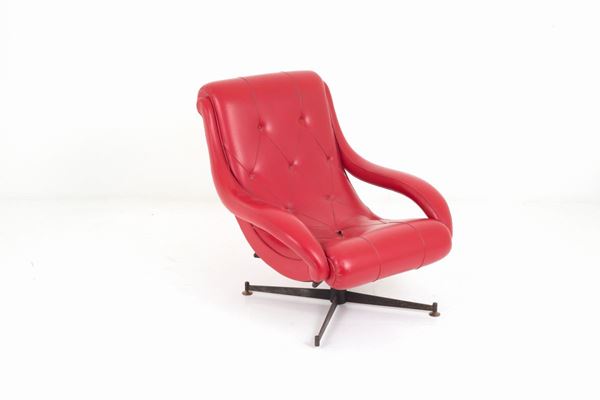 Grande poltrona in sky rosso
