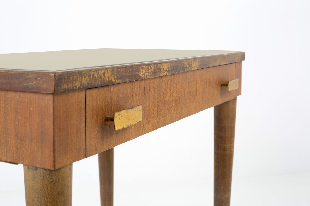 Scrittoietto in Legno con Piano in Vetro
