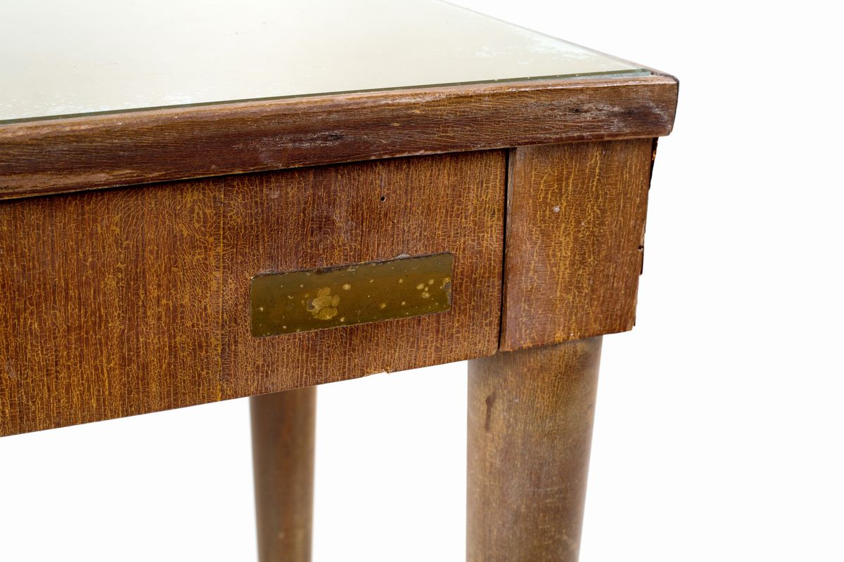 Scrittoietto in Legno con Piano in Vetro