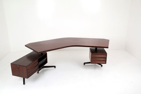 OSVALDO BORSANI - T96 "Boomerang" desk for TECNO