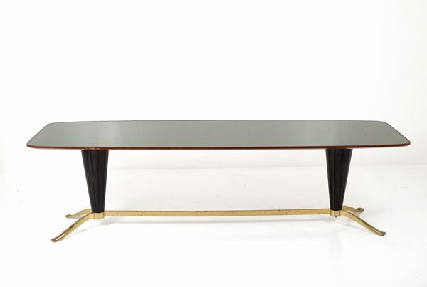 PAOLO BUFFA - Large table with back-painted glass top