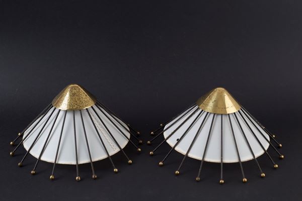 ANGELO LELII - Two parchment table lamps for ARREDOLUCE