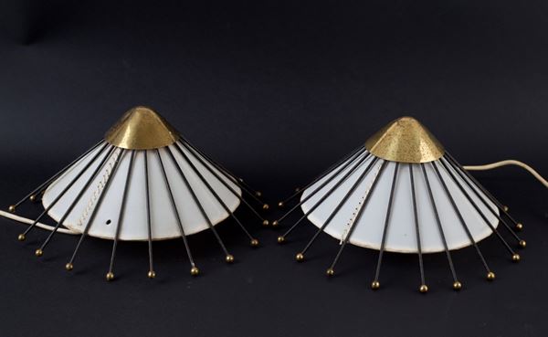 ANGELO LELII - Two parchment table lamps for ARREDOLUCE