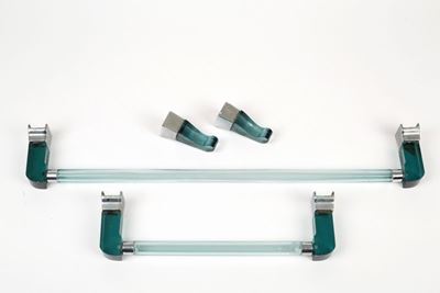 Set da Bagno in Metallo e Vetro. Fontana Arte