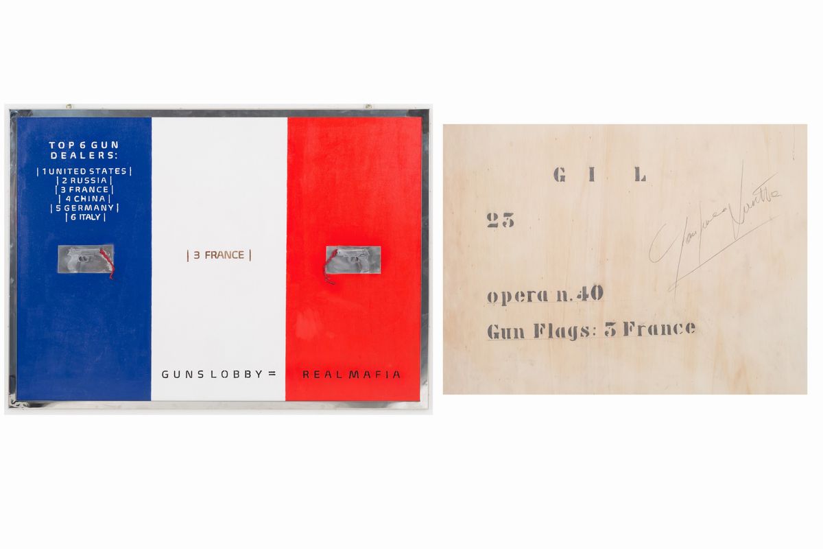 Gianfranco Lunetta - Sei Dipinti Serie Unica "6 Gun Flags"