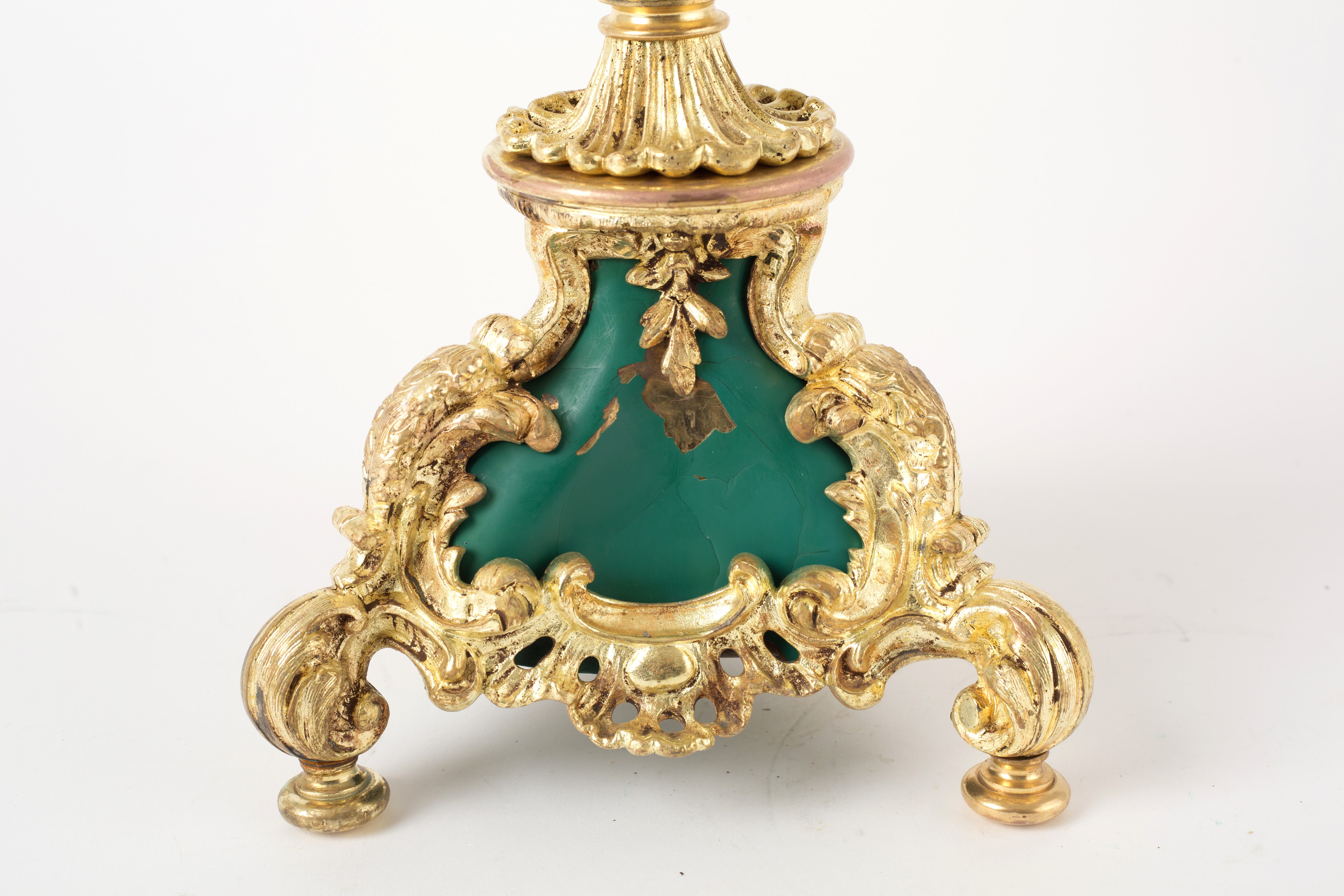 Candelabro sette luci in bronzo