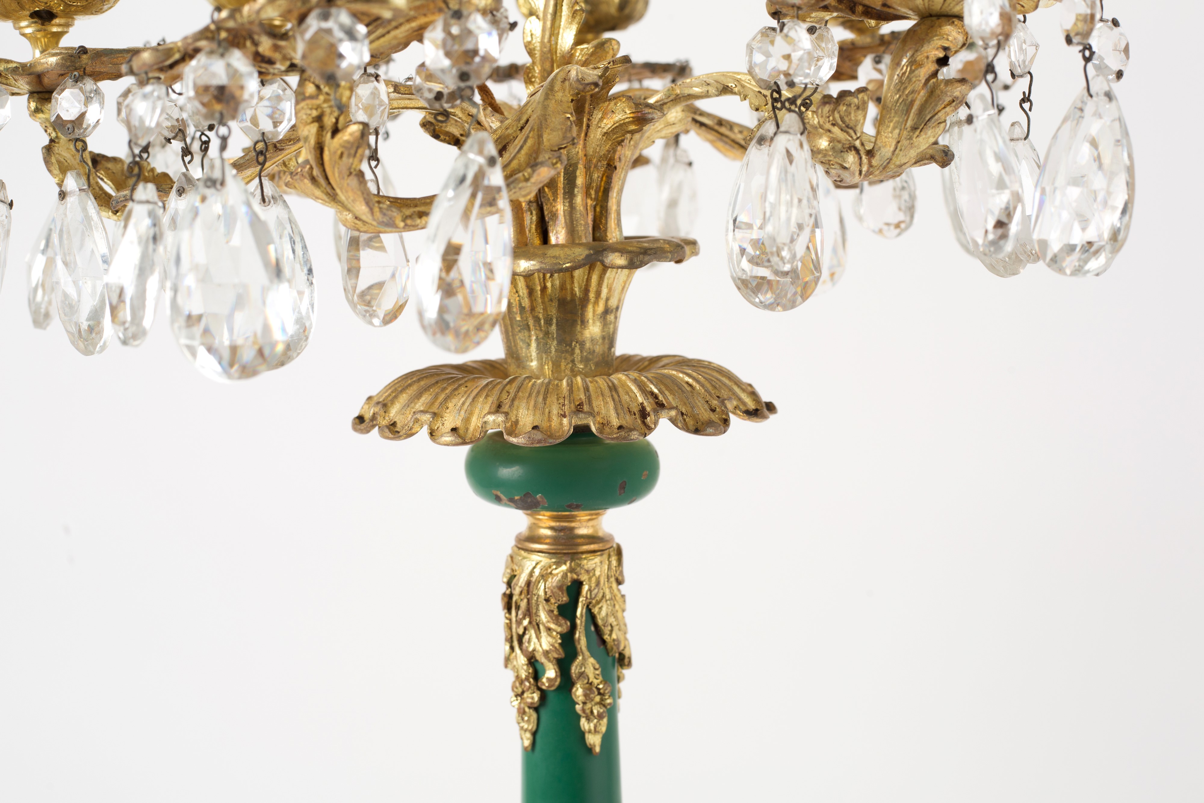 Candelabro sette luci in bronzo