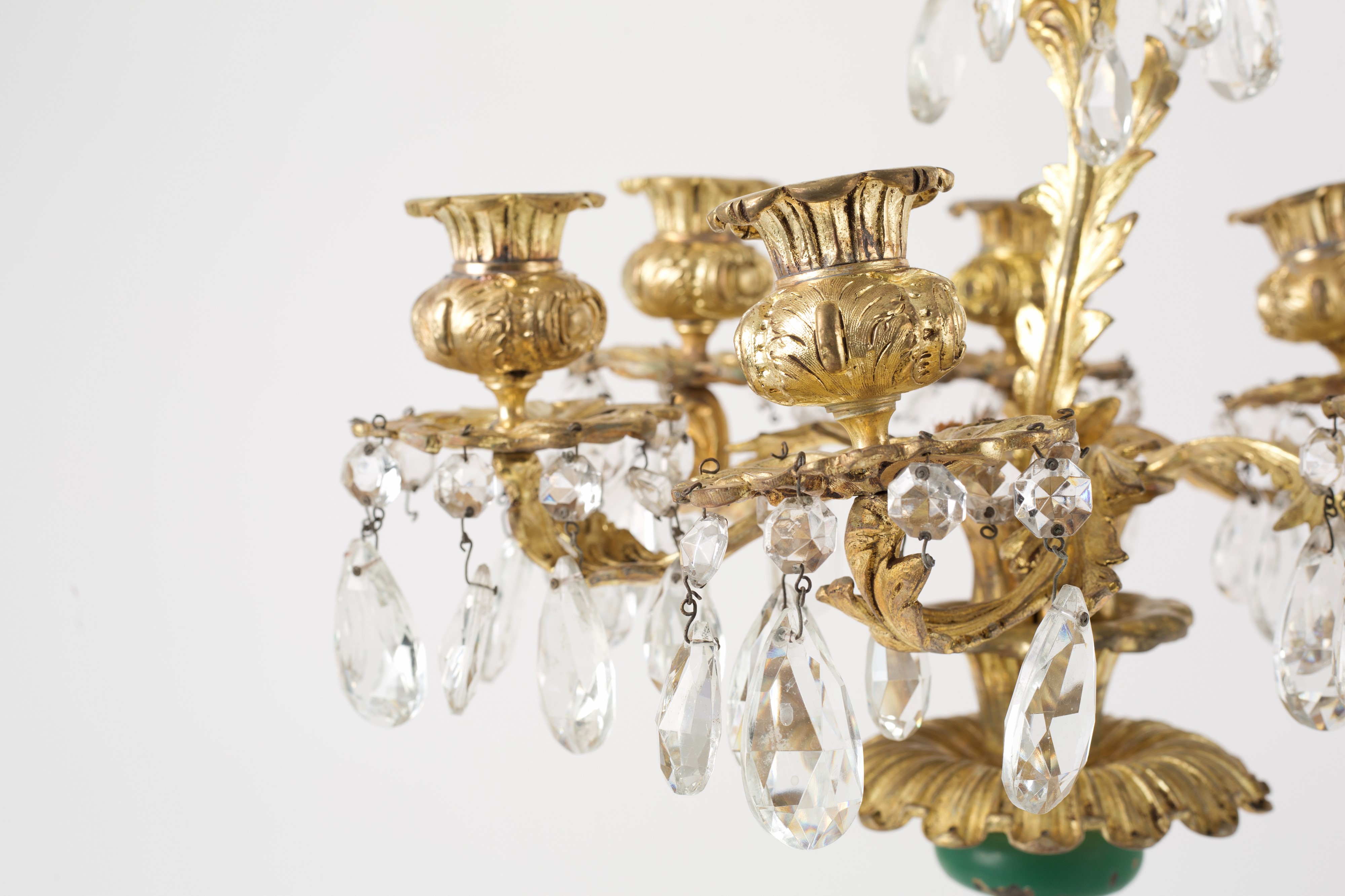 Candelabro sette luci in bronzo