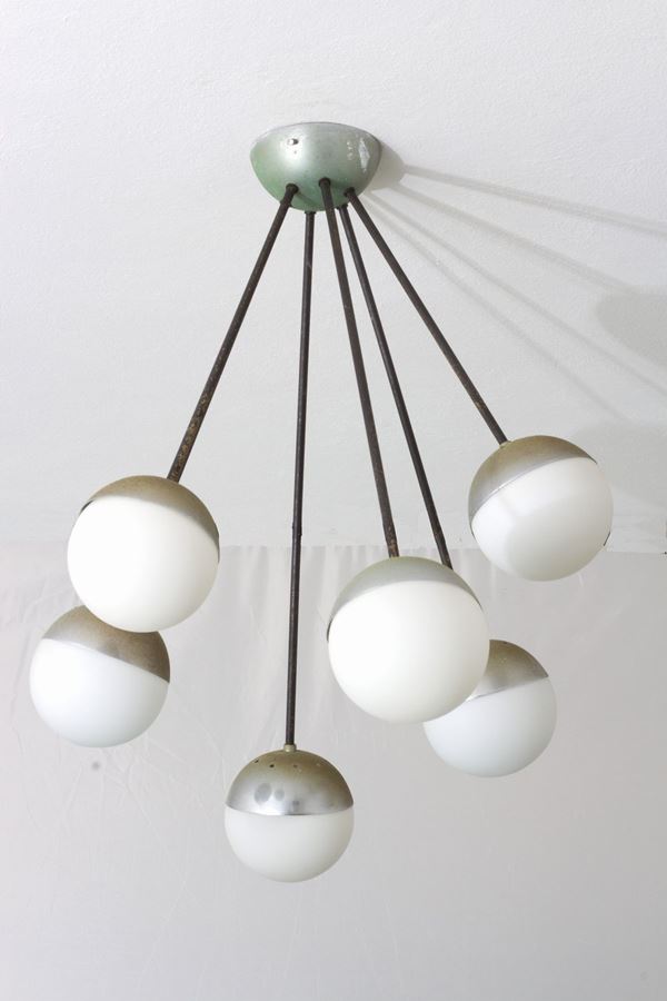 Lampada a sospensione sei luci Galassia. STILNOVO