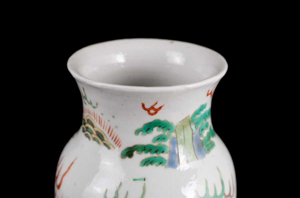 Vaso in porcellana a draghi Famiglia Verde