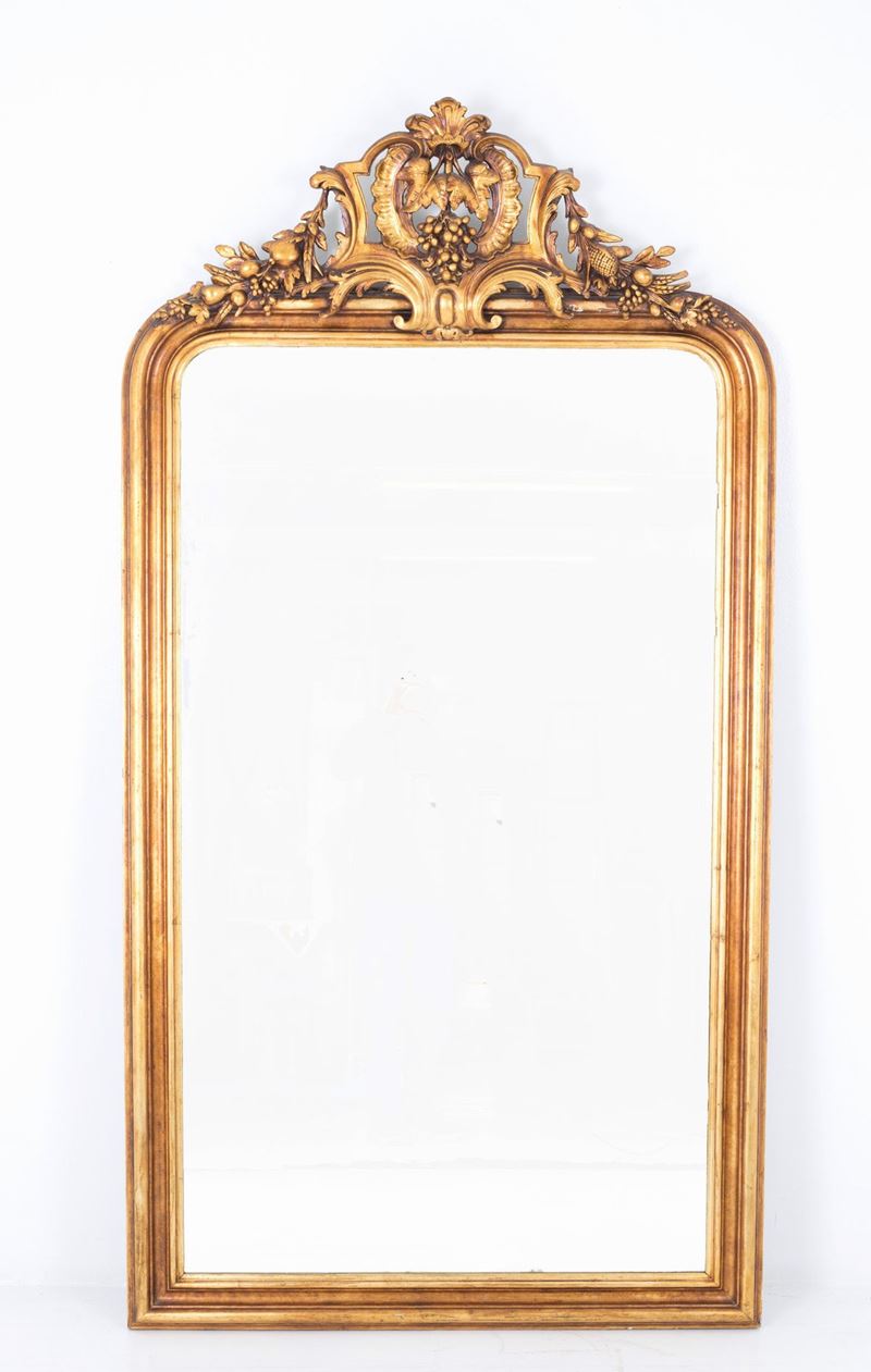 Grande specchiera a vassoio