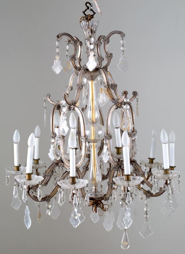 Fourteen light chandelier. Maria Teresa