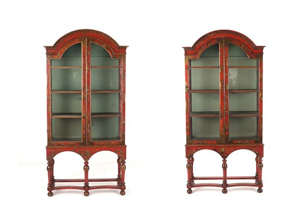 Pair of display cabinets