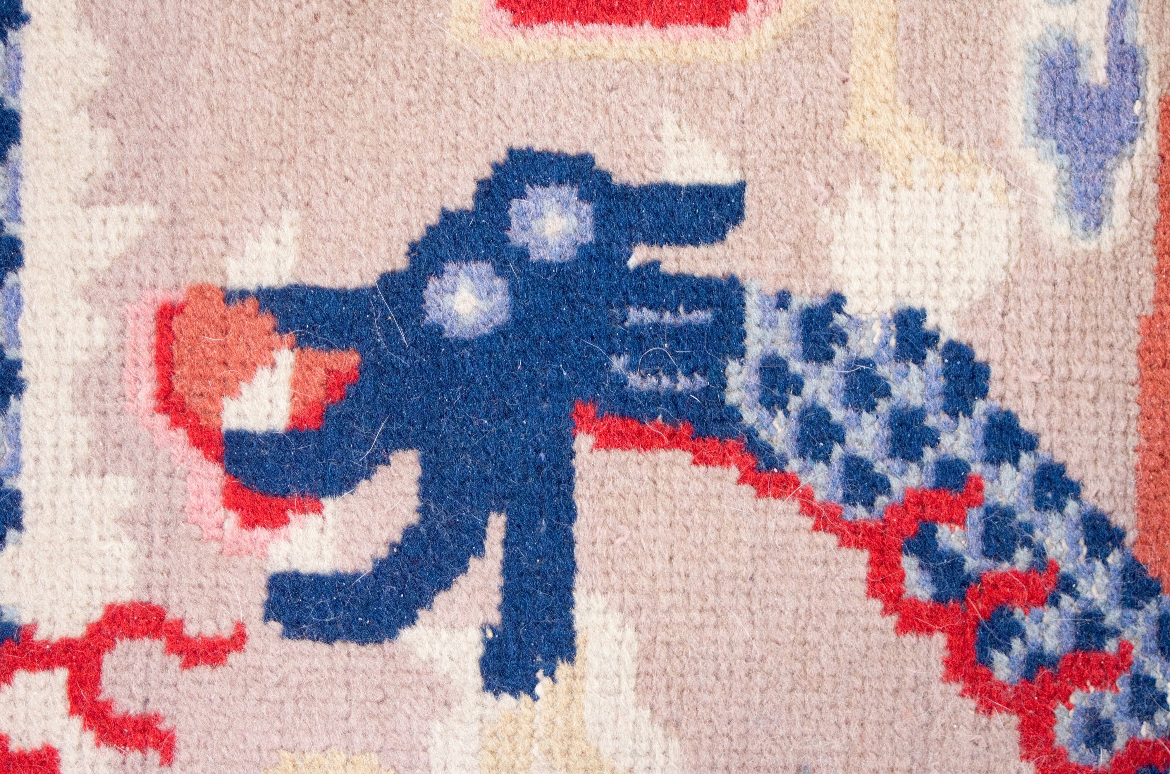 Tappeto Disegno a Draghi. Tibet